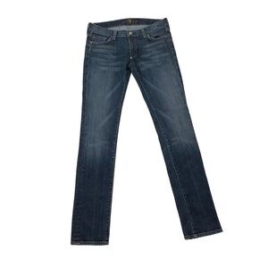 7 For All Mankind 7FAM Roxanne Jeans Sz 28 Slim Ankle Medium Wash